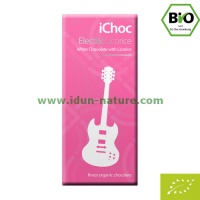 Chocolate blanco Bio con regaliz Electric Licorice iChoc VIVANI